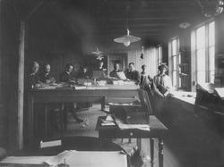 Aalesunds Landmannsbank i midlertidige nødlokaler på Buholme