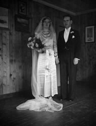 Brudebilde av Olga Nermo og Ivar Kluften.