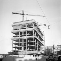 Sørkedalsveien. Elementbygg på Majorstua. Desember 1956