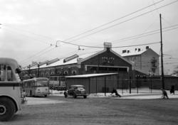 Torshov trikkehall. Januar 1950