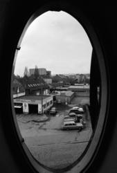 Sandaker. Nedre del av saneringsområdet. April 1970