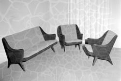 3-seter og stolar med lause puter.