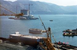 Anleggsområdet til Norwegian Contractors i Jåttåvågen ved St