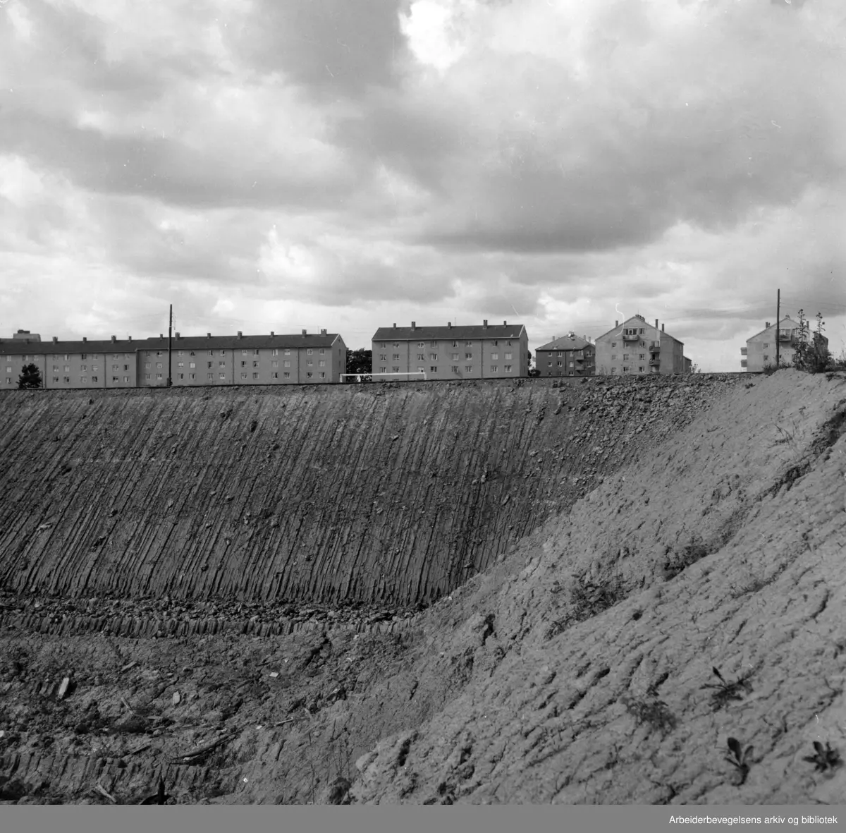 Valle- Hovin: Her skal det bygges et idrettsanlegg. Oktober 1963.