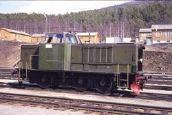 Diesellokomotiv Di 2 808 på Dombås stasjon