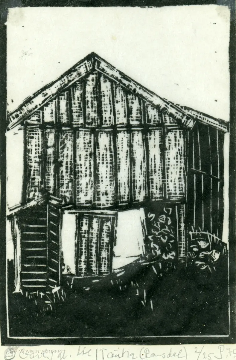 En gavl på en gammel låve.