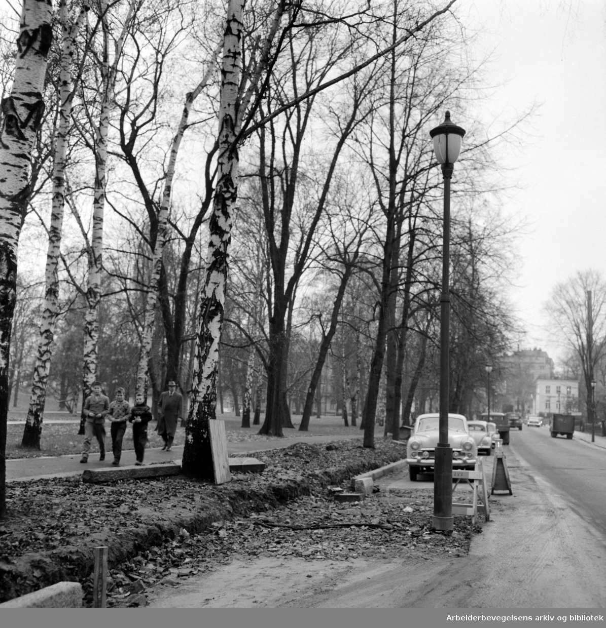 Wergelandsveien, utvidelse. November 1958
