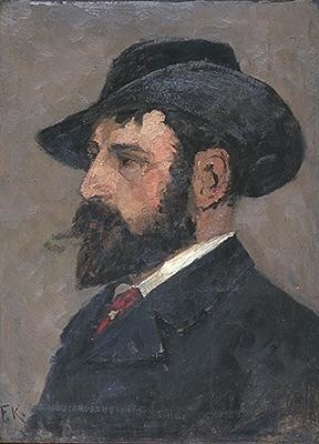 Portrett av maleren Hjalmar Johnsen [Maleri]