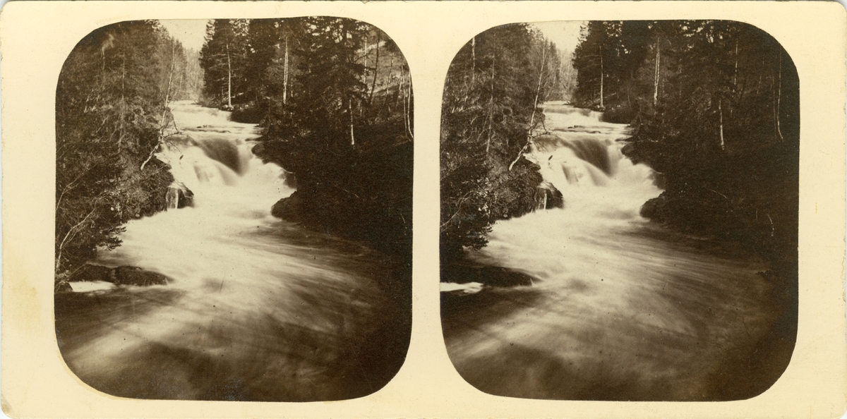 Fjärde vattenfallet i Huskvarna på 1860-talet.