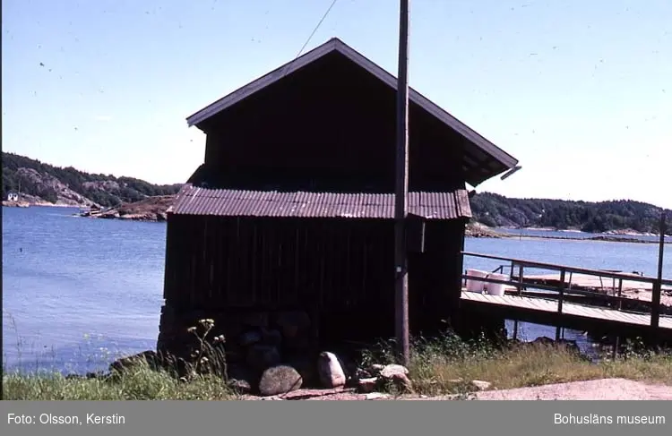 Text på kortet: "Sjöbod Holma brygga. Juni -86".