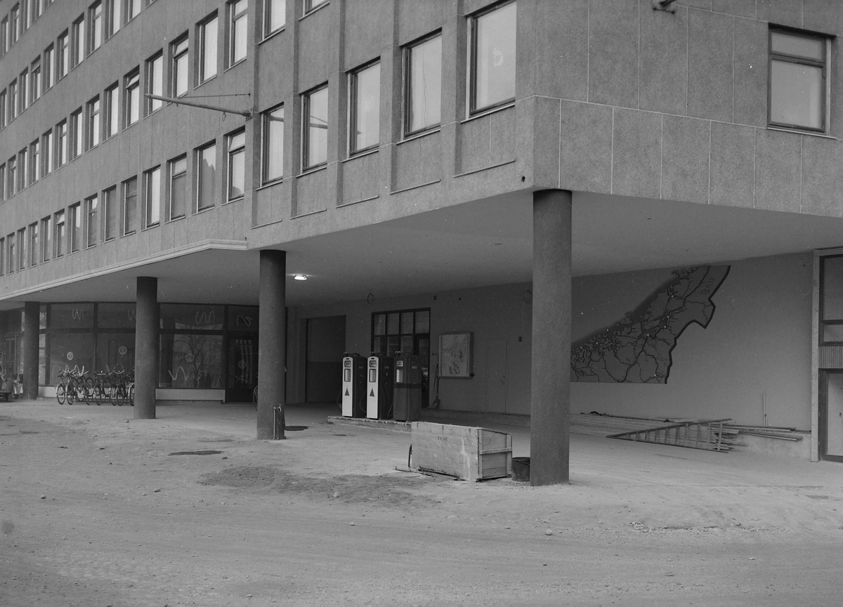 Bensinstasjon og bilverksted i Brubobygget i Kjøpmannsgate 34
