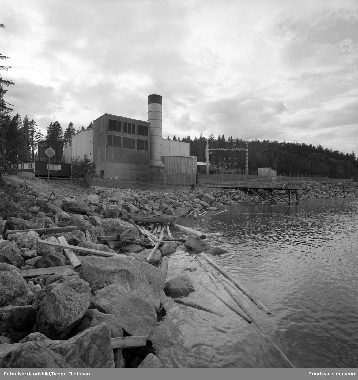 Det nybyggda kraftverket i Nyhamn, exteriörbilder.