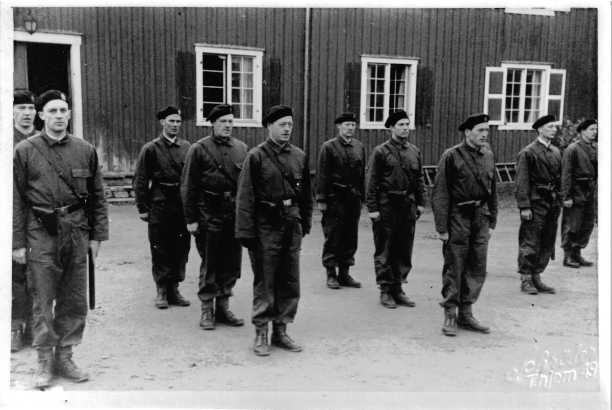 Trondheim og Strinda politikammer på sin første korpssamling, høsten 1949