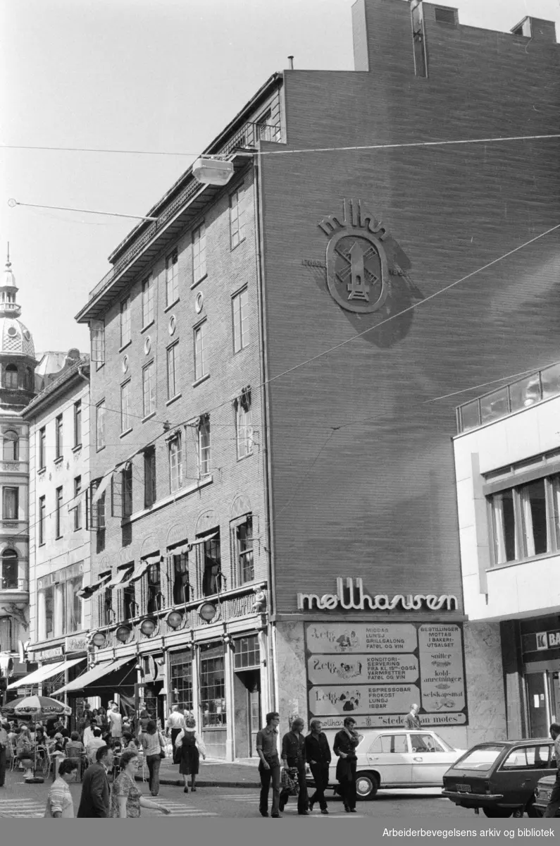 Karl Johans gate. Møllhausen. Juni 1973