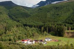 Landskapsbilde fra Valldal i Norddal kommune på Sunnmøre, ta