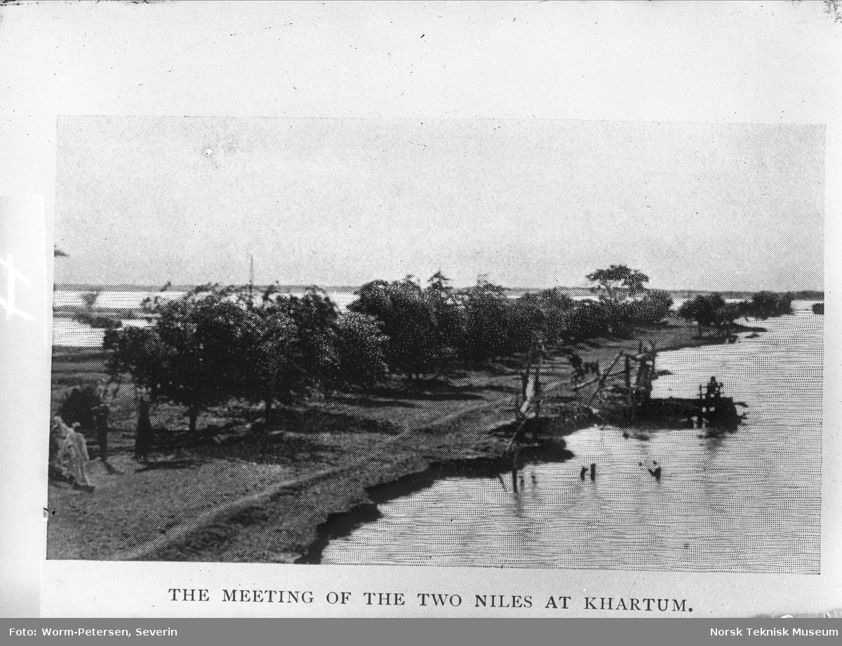 To deler av Nilen møtes ved Khartum, Sudan