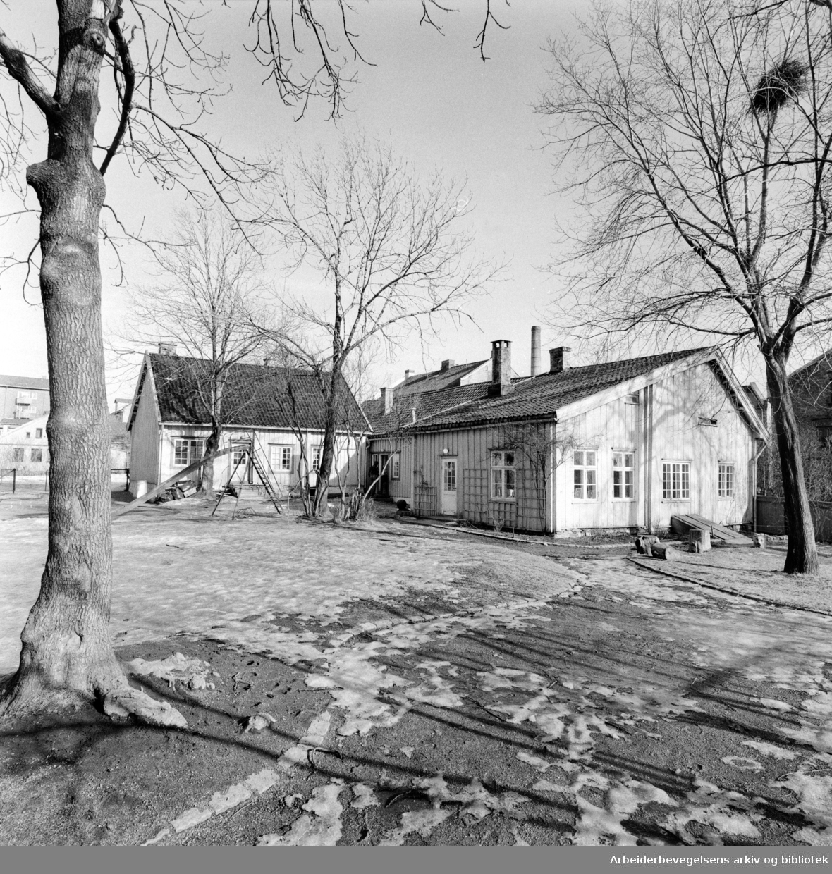 Biermannsgården (Maridalsveien 78). Mars 1976