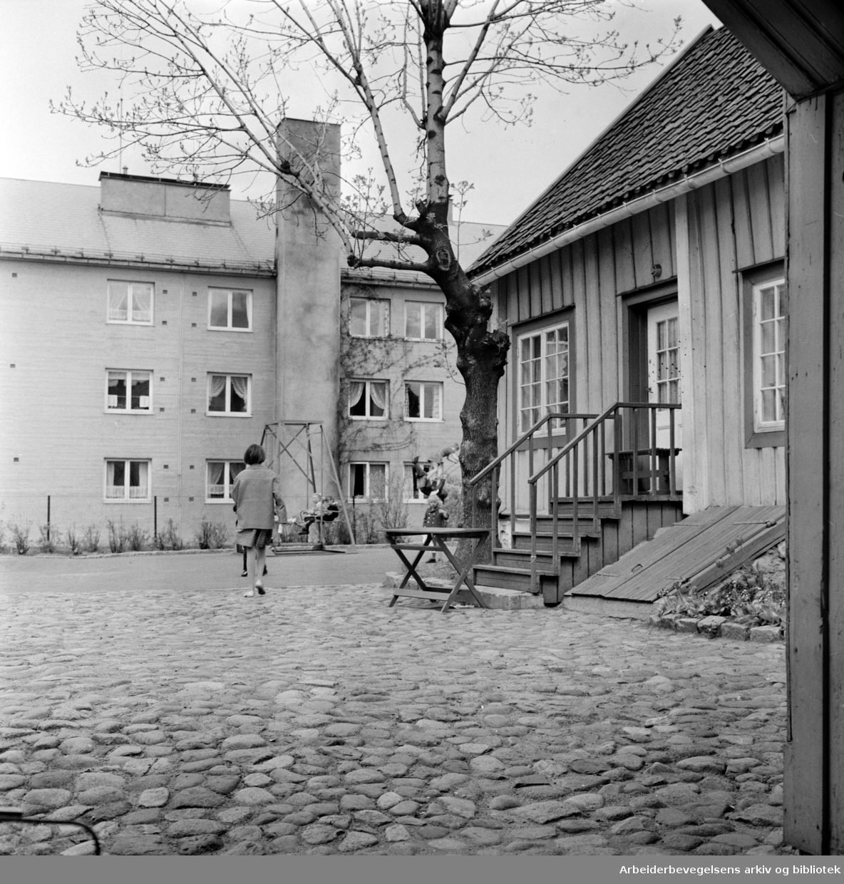 Biermannsgården (Maridalsveien 78), med nybygg. Juni 1962