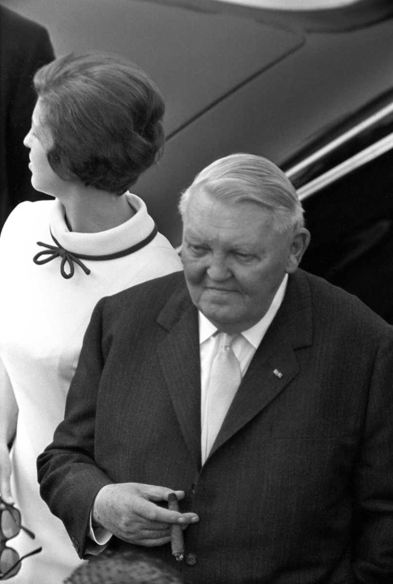Den tyske forbundskansleren Ludwig Erhard på offisielt besøk i Norge.