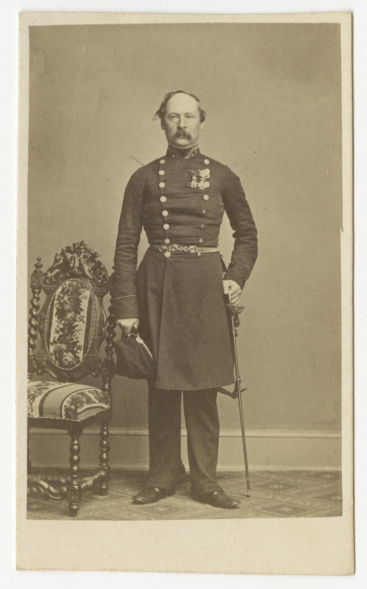 Porträtt av Erik Fredrik Wrangel, överstelöjtnant vid Västgöta regemente I 6.