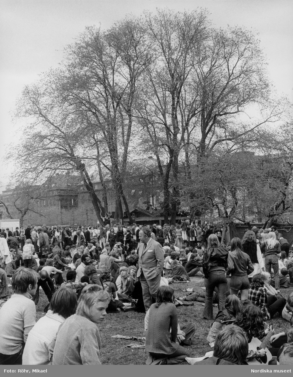 Almstriden i Kungsträdgården, Stockholm, 12-13 maj 1971, då ett antal miljövänner genom att klättra upp i de hundraåriga almarna lyckades hindra att träden sågades ned för att ge plats till en planerad tunnelbaneuppgång.