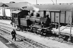 Damplokomotiv type 25c nr. 383 i skiftetjeneste på Trondheim