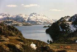 Utsiktspunkt ved vegs ende i Lofoten