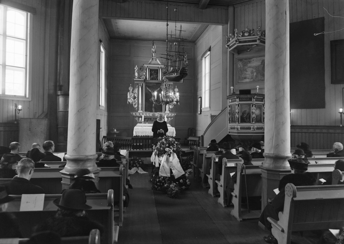 Kjøpmann E. Sølvbergs begravelse i Hospitalskirka