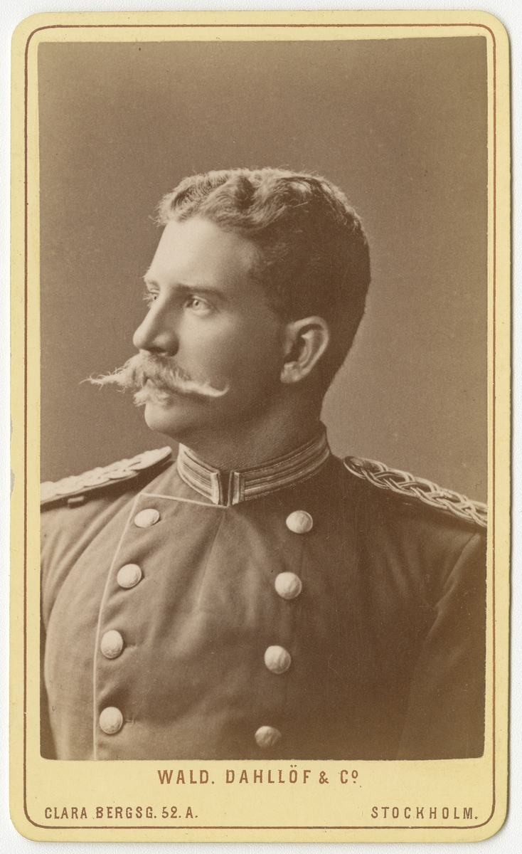 Porträtt av Carl Flygare, löjtnant vid Västmanlands regemente I 18.