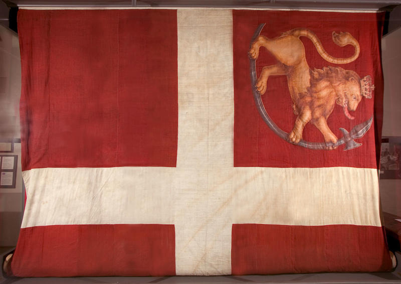 Fredrikstens festnings flagg fra 1814. (Foto/Photo)
