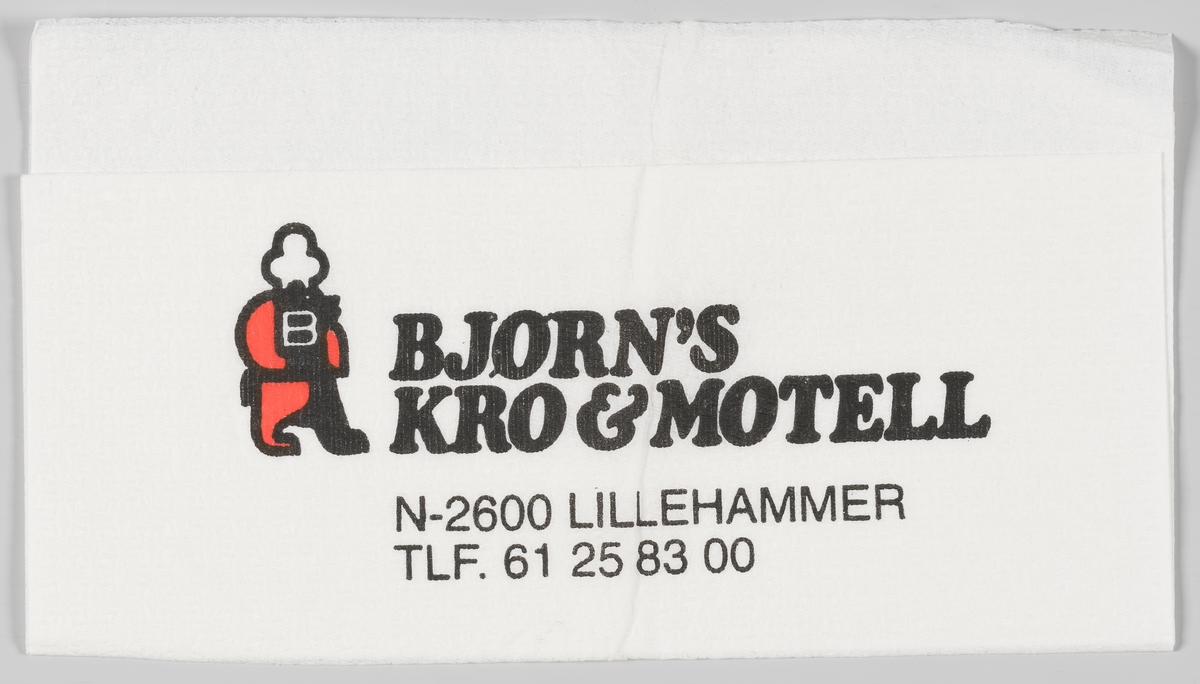 En logo med bokstaven B og en reklametekst for Bjørn`s kro og Motell på Vingsnes i Lillehammer. 

Bjørns Kro & Motell sto ferdig i 1985 og stanset driften i 2013 da eieren Bjørn Bredelsen gikk på pensjon. Kroen og motellet besto av Kafè, storkiosk, selskapslokaler og 30 overnattingsrom. Det var 16 ansatte i virksomheten.