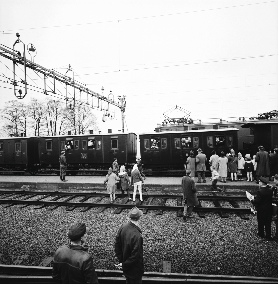 Historiska tågets resa från Stockholm till Göteborg för invigningen av Tåg 62. Statens Järnvägar, SJ C 182. SJ AB 289. SJ A 103. SJ C2b 329.