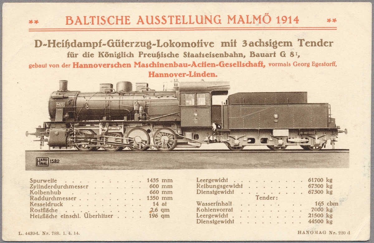Ånglok Preußische Staatseisenbahnen G8 4872.