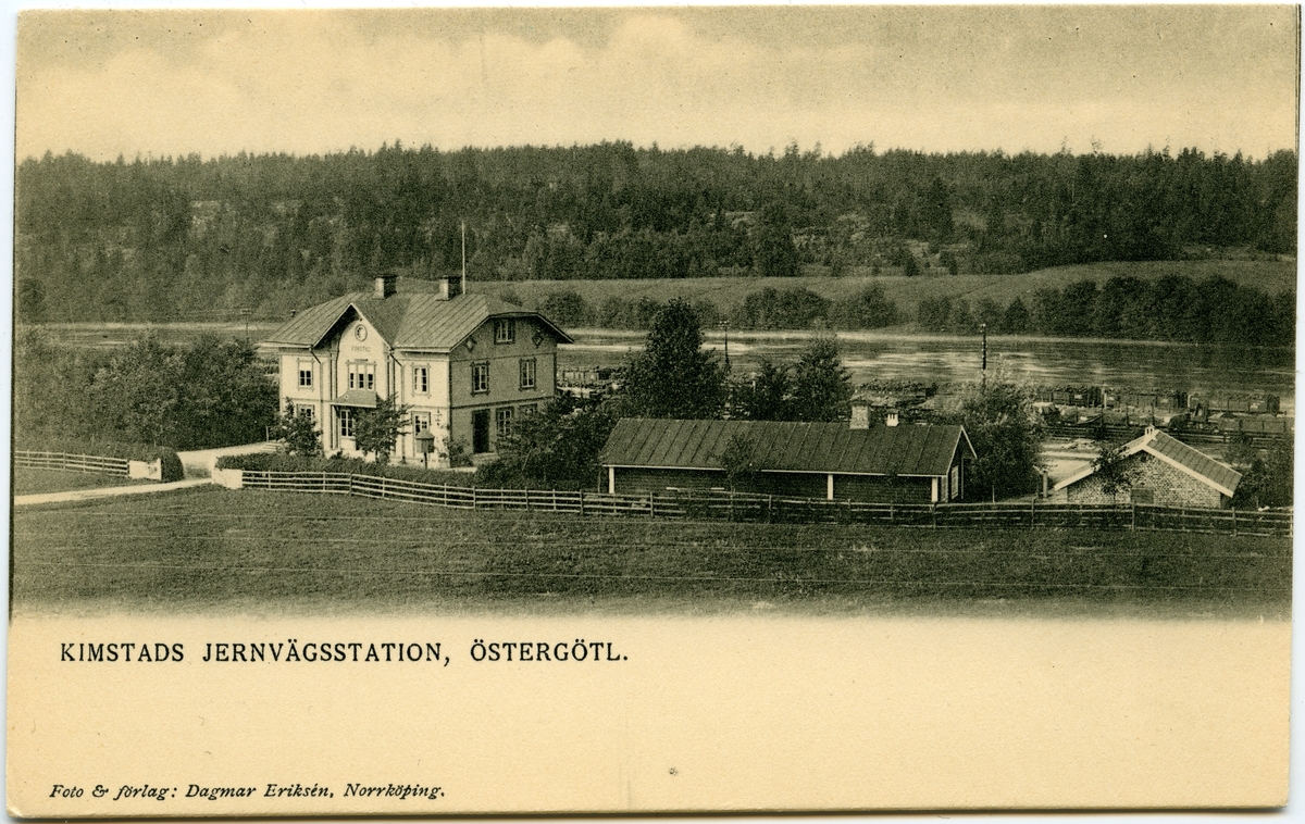Kimstad järnvägsstation. - Järnvägsmuseet / DigitaltMuseum