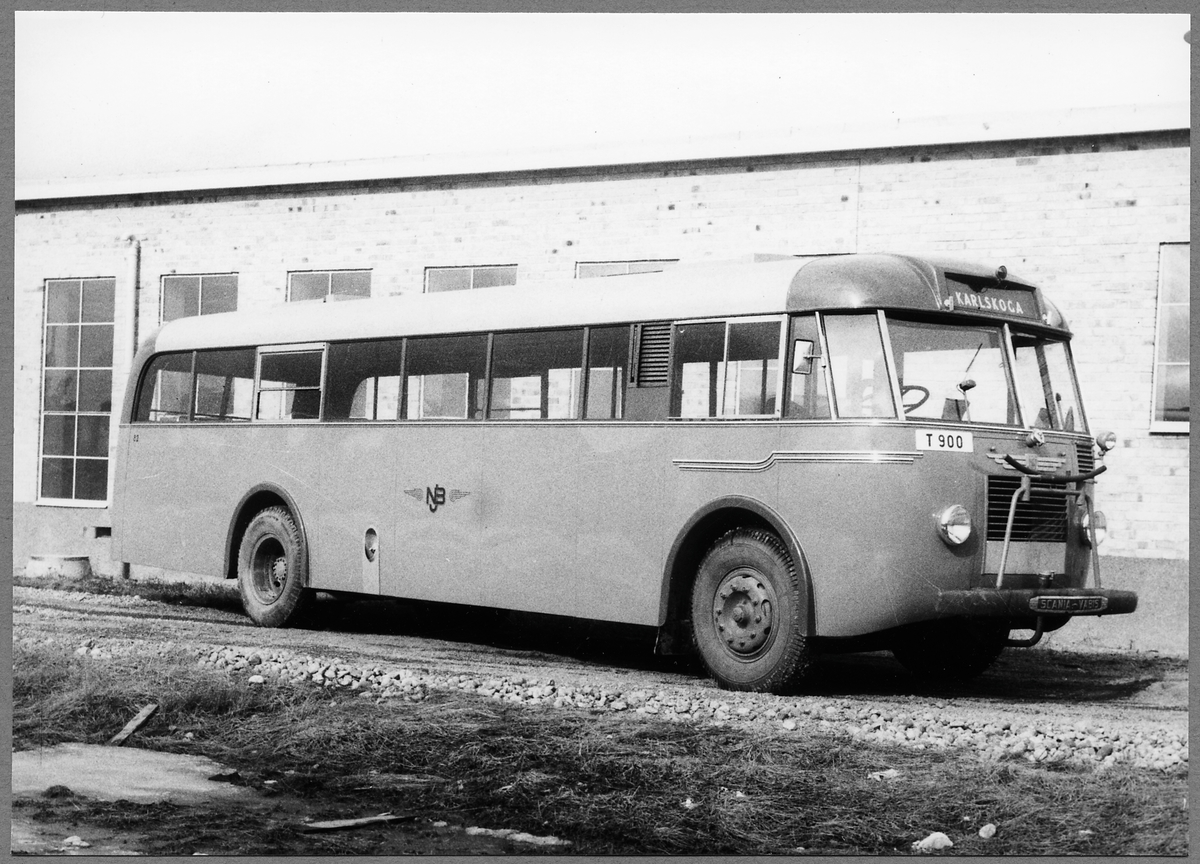 Nora Bergslags Järnväg, NBsJ. Buss Scania-Vabis. - Järnvägsmuseet ...