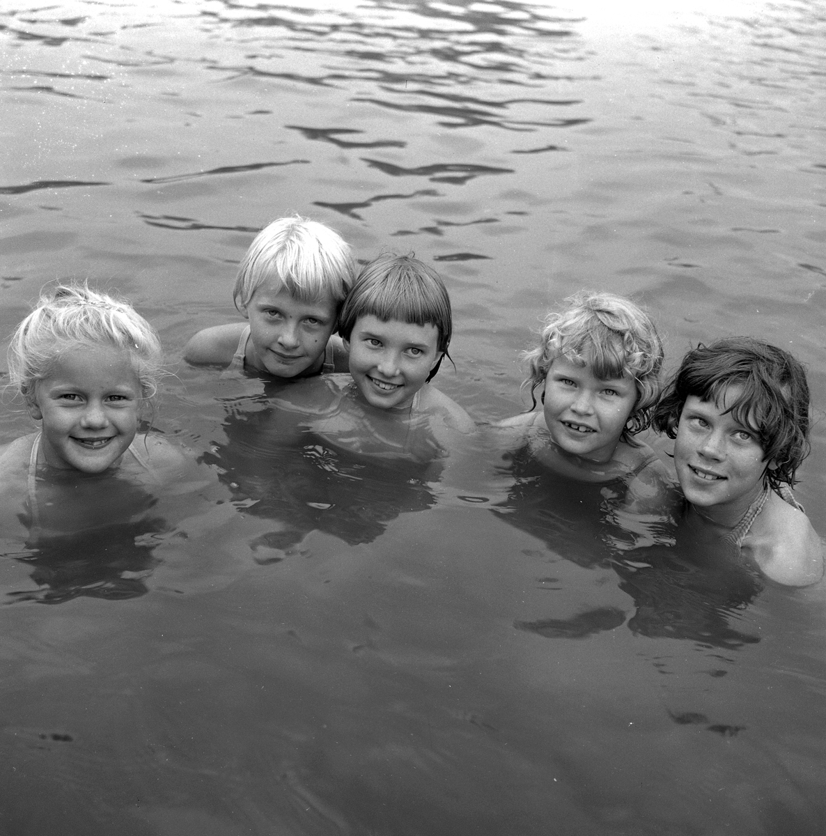Avslutning simskolan.
26 juli 1958.