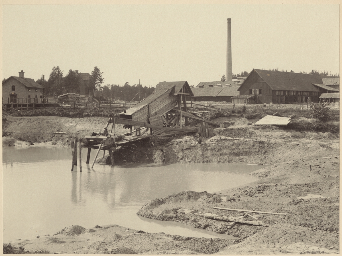 Tegelbruket i Vedevåg omkring år 1910.