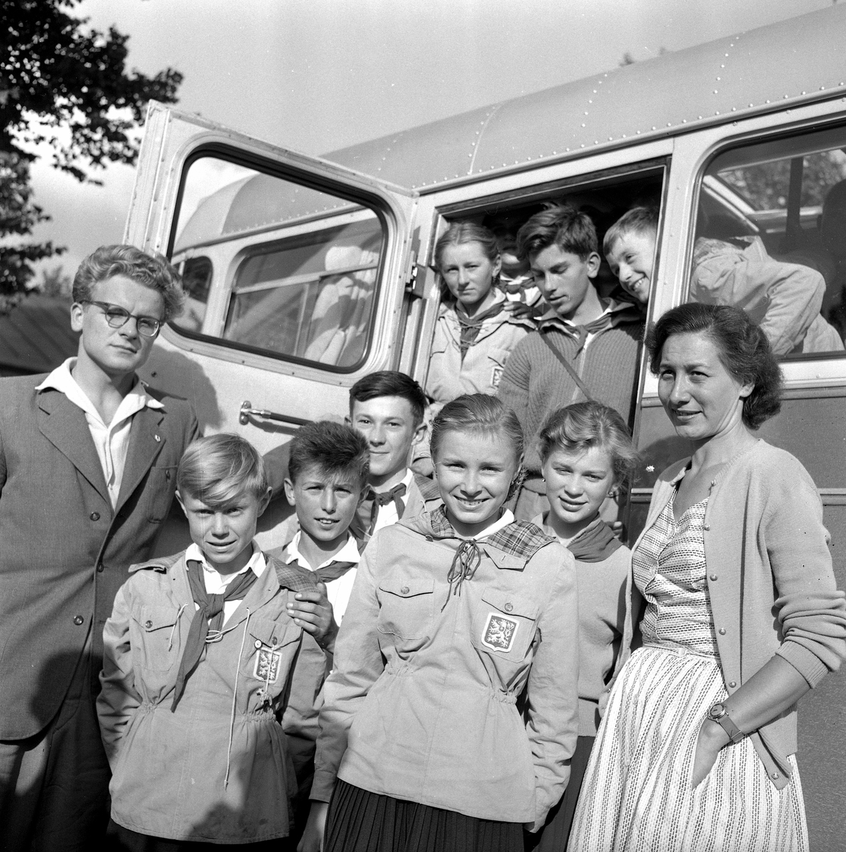 Tjeck-ungdomar på Örebrobesök.
21 augusti 1958.