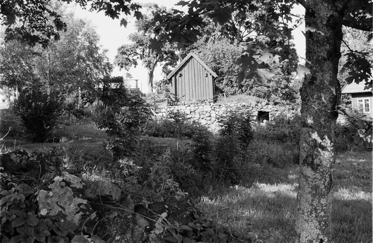 Gruvarbetarbostad med trädgård, Söderskogen, Film, Uppland juli 1991