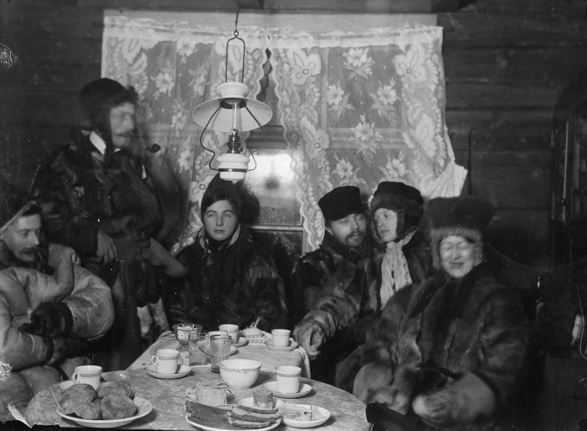 Vinterreisende hos Siljesæter 28.12.1907