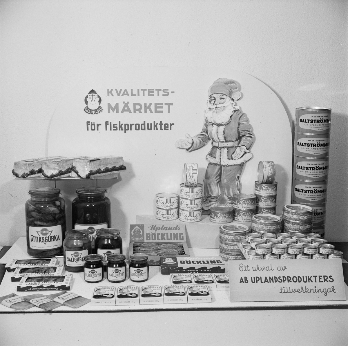 AB Uplandsprodukter, julskyltning, Uppsala december 1946