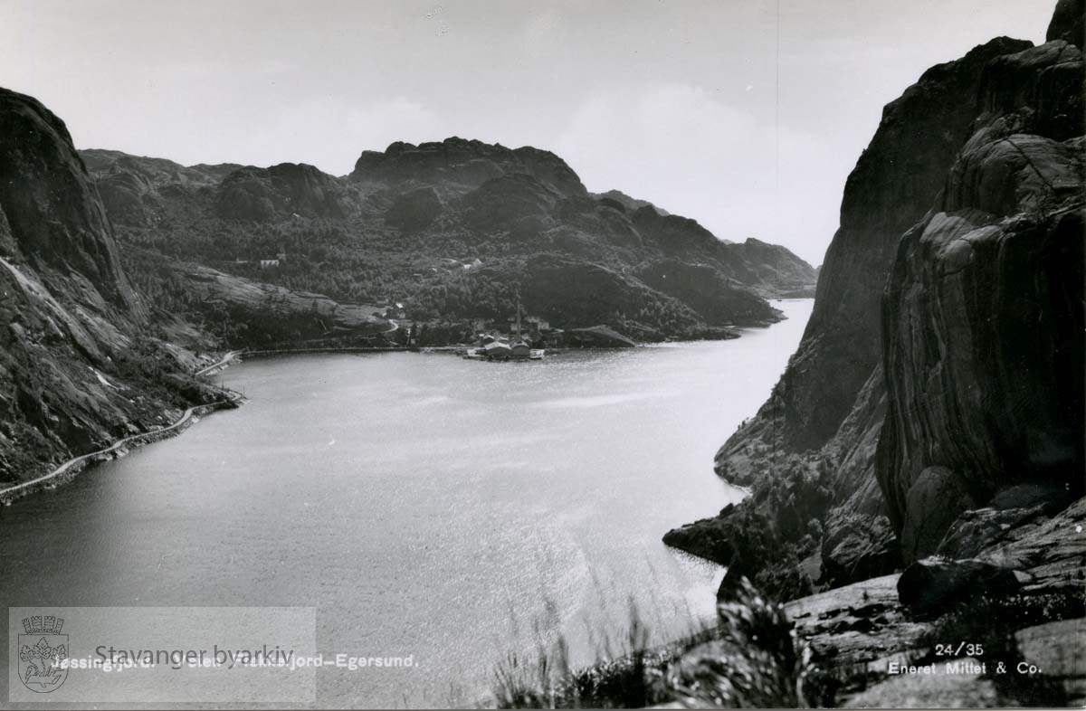 Jøssingfjord. Veien Flekkefjord - Eigersund