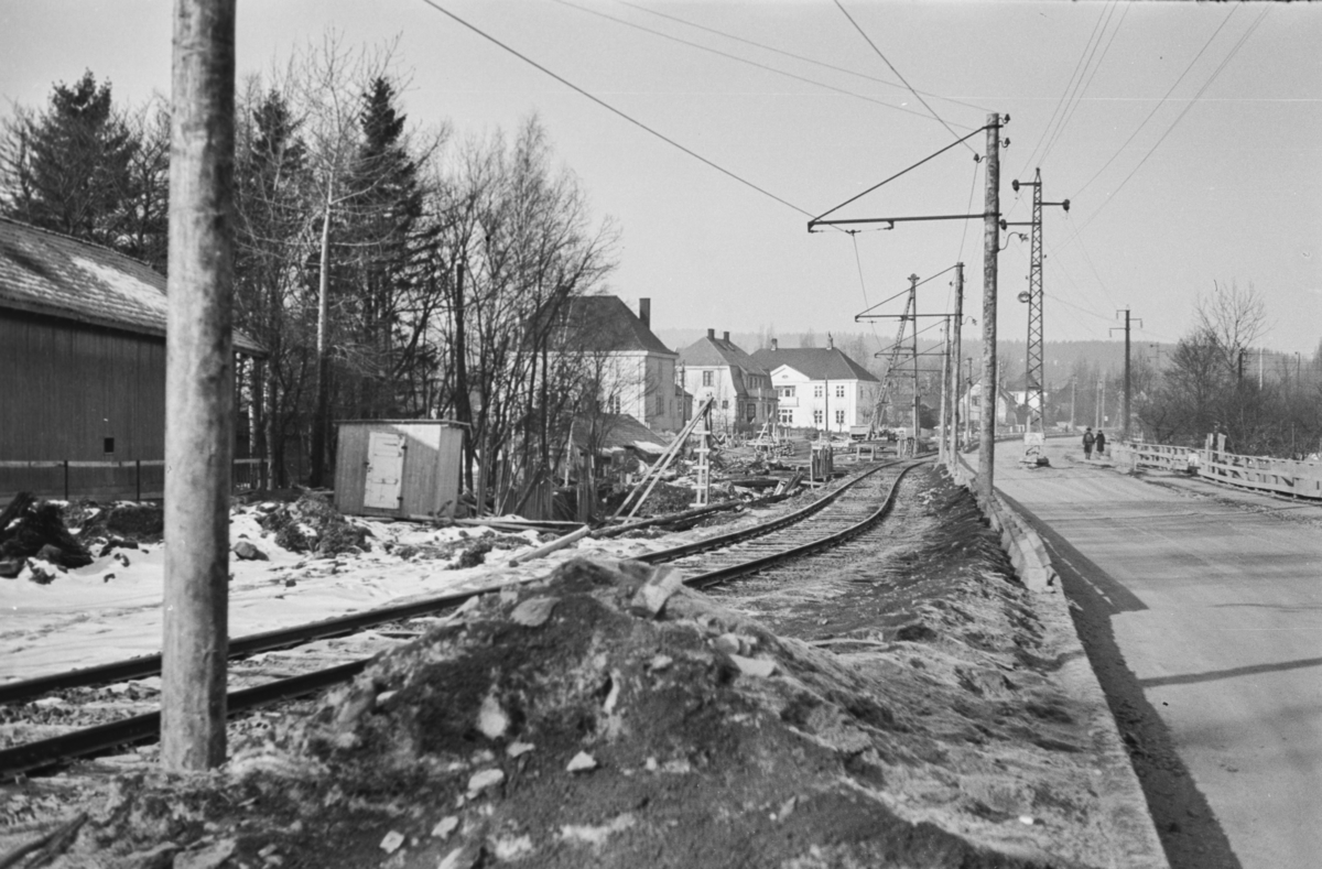 Omleggingen av Røabanen ved Vestre Gravlund og Krematorium i forbindelse med bygging av dobbeltspor.