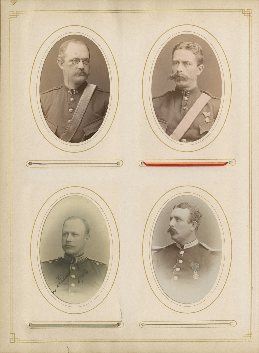 Porträtt av Hugo William Hamilton, officer vid Svea livgarde I 1.

Se även bild AMA.0007485 och AMA.0007499.