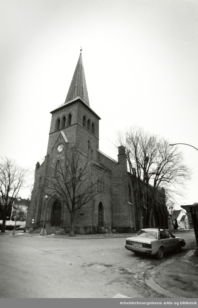 Kampen kirke. Februar 1992