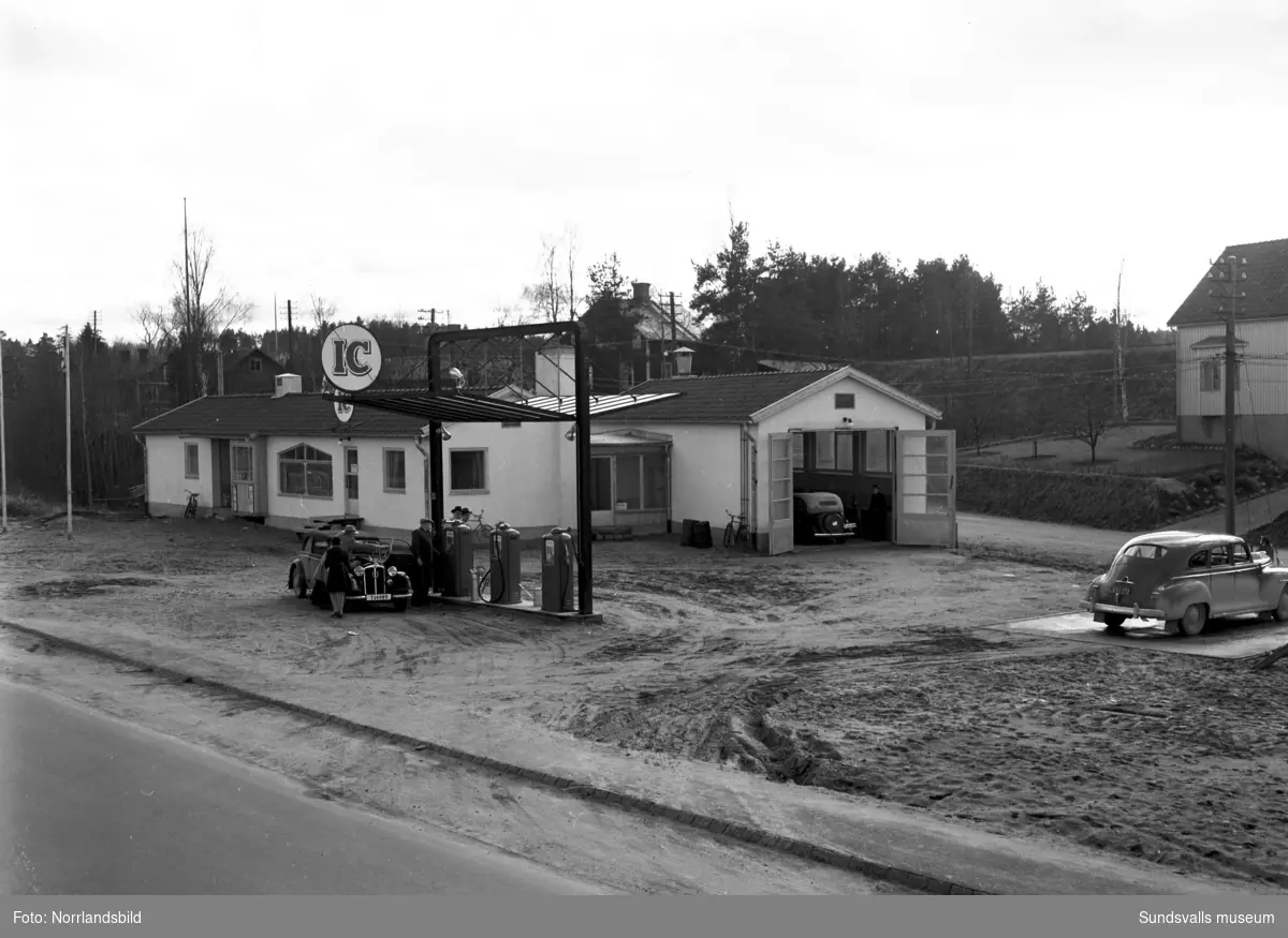 IC Motell i Kvissleby (OK) var Sveriges första motell, startades 1952. Exteriör och en interiör från ett uthyrningsrum.