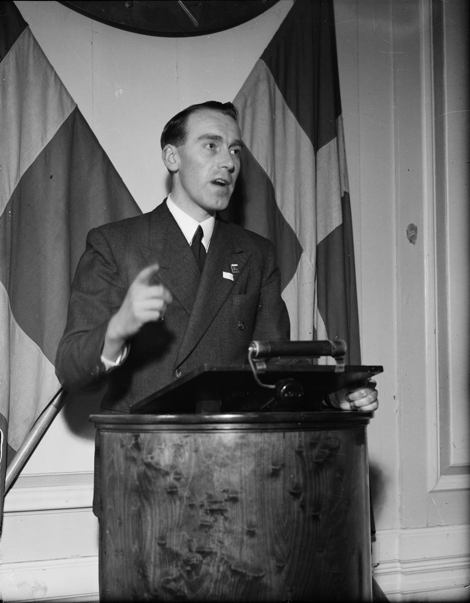 Högerns Medborgarskola, talare, Gimo Herrgård, Uppland 1958