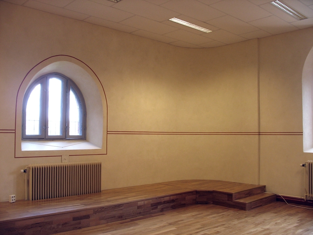 Interiör från Nässjö kyrka, Nässjö stad och kommun. På bilden syns kyrkans nyrenoverade musikrum.