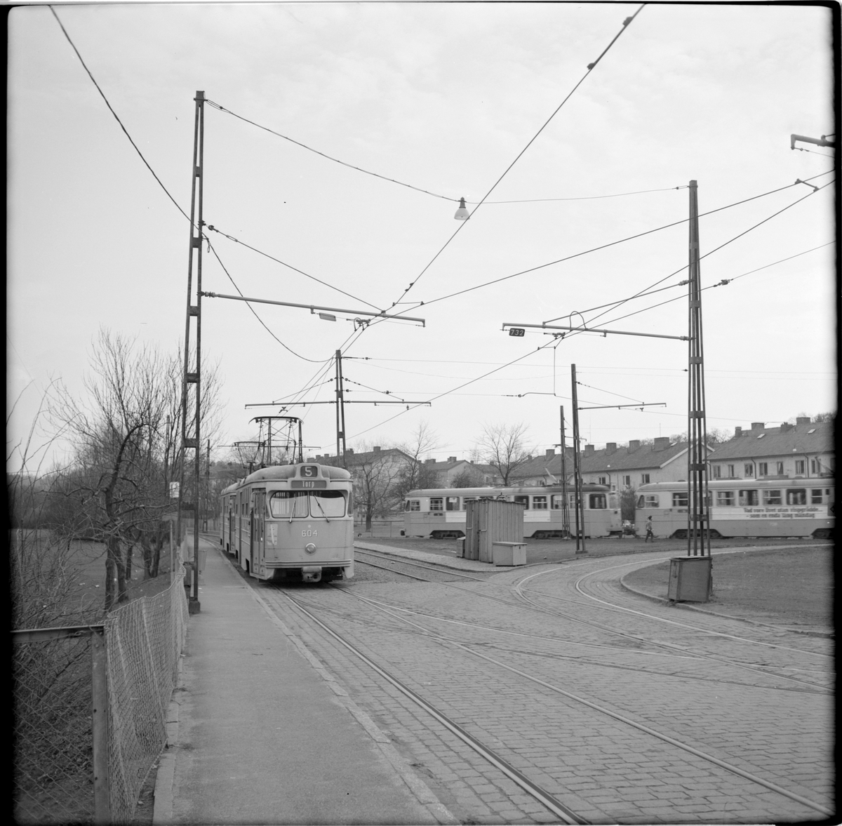 Göteborgs Spårvägar, GS M25 604 linje 5 Torp vid slingan Torp - Kåltorp.