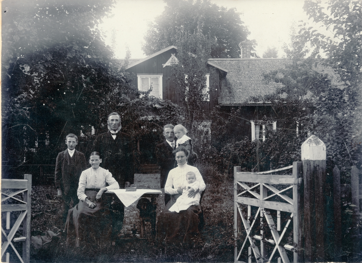 Familj i trädgården, Uppland